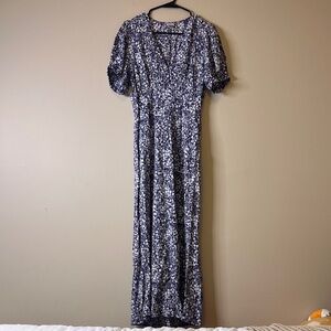 a new day Purple and White Floral Maxi Dress